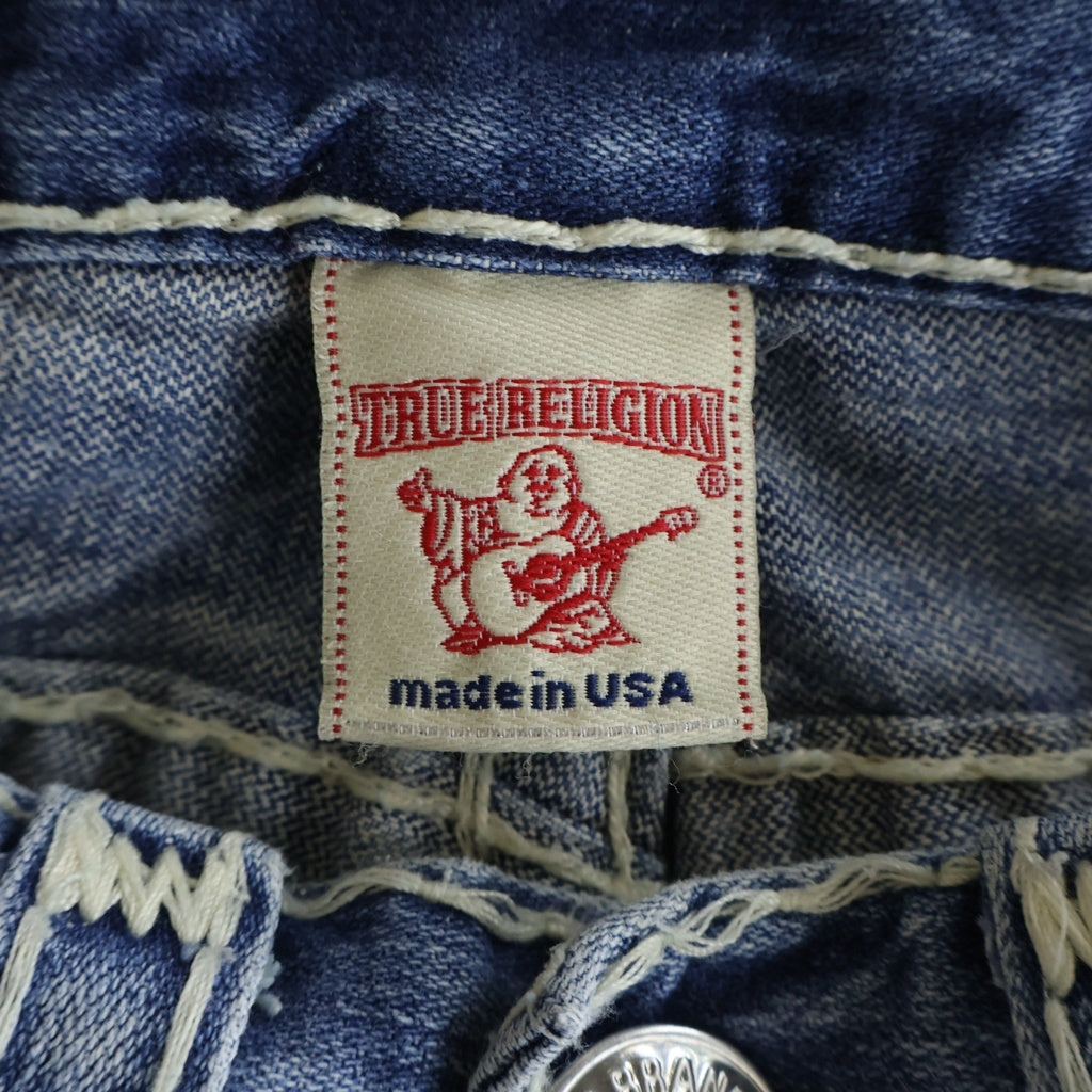 TRUE RELIGION(トゥルーレリジョン) JOEY SUPER T ジョーイ スーパー ステッチデザイン ジップフライ フレアデニムパンツ インディゴ