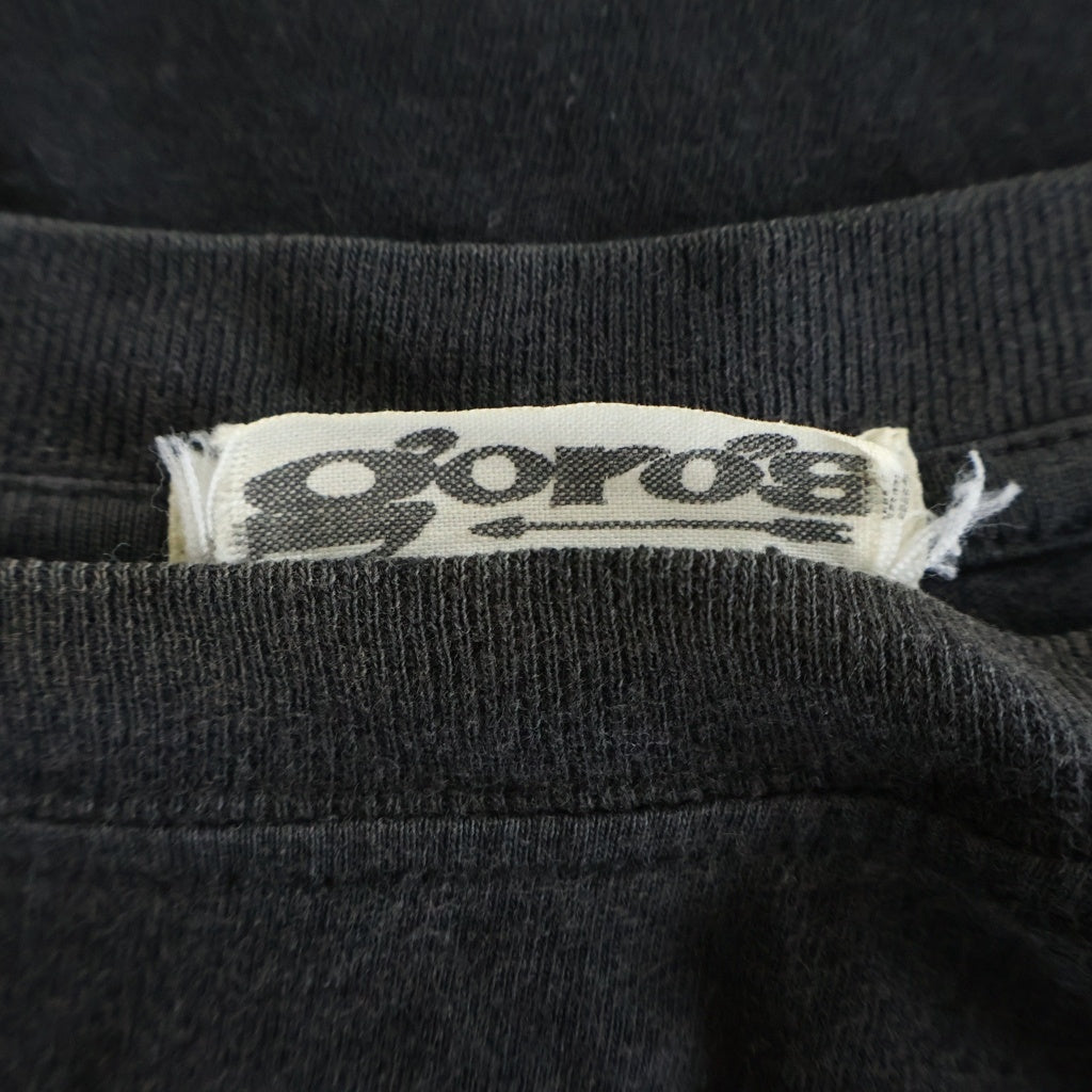 goro's(ゴローズ) OLD HAPPY LIFE 両面プリント greenteeボディ クルーネック 半袖Tシャツ カットソー ブラック