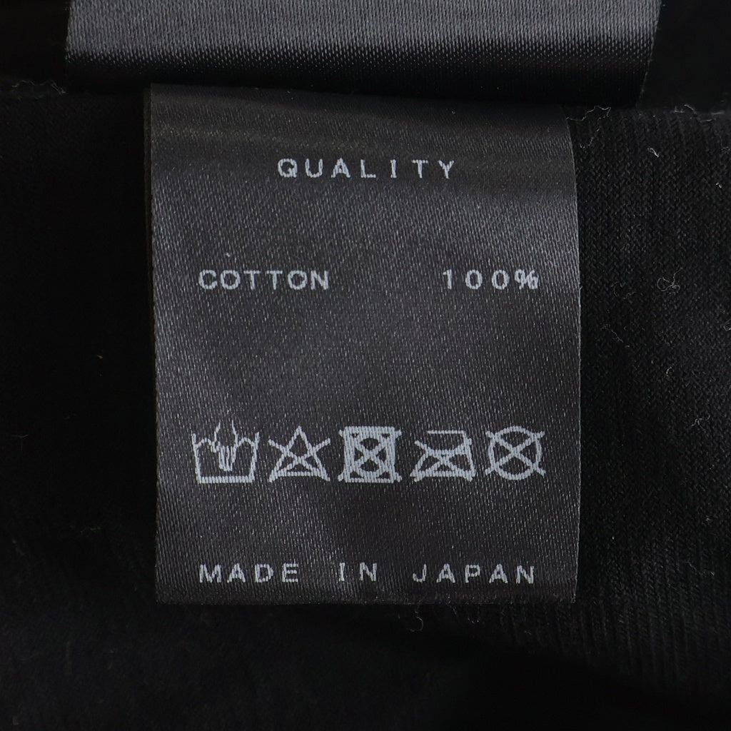 JULIUS(ユリウス) 25SS COTTON SZ JERSEY PRINTED OVERSIZE T-SHIRT コットン フロントプリント 半袖Tシャツ カットソー ブラック 897CPM3