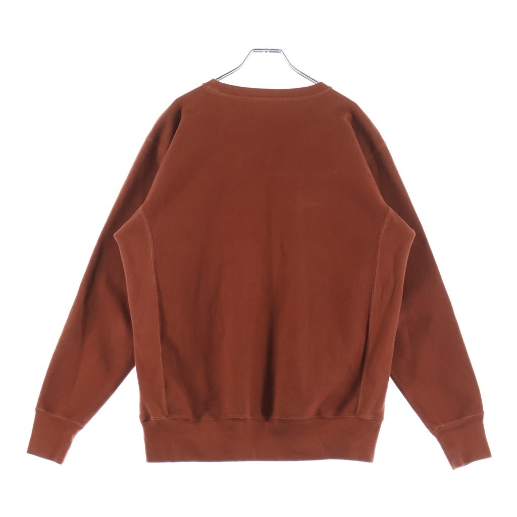 AURALEE(オーラリー) 18AW SUPER MILLED SWEAT P/O スーパーミルド クルーネック スウェットトレーナー オレンジ A8APO1SM