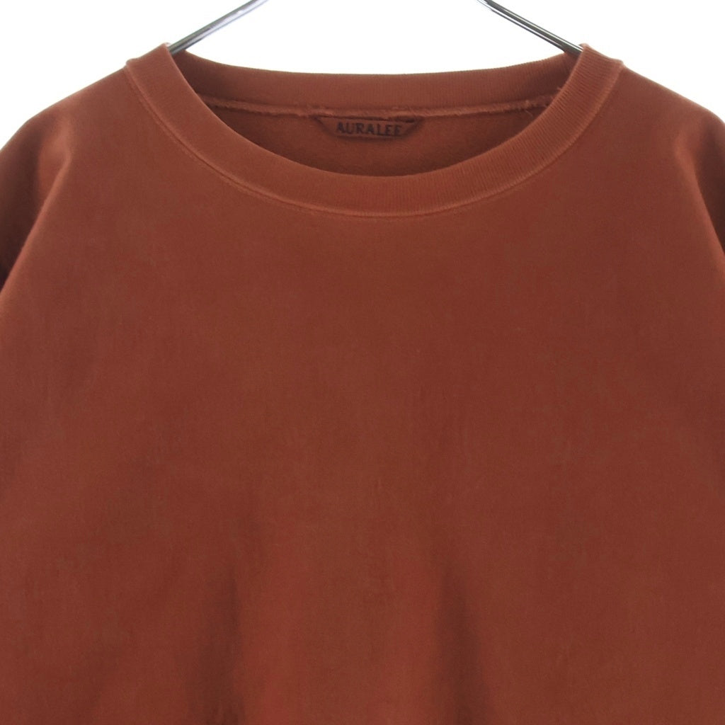 AURALEE(オーラリー) 18AW SUPER MILLED SWEAT P/O スーパーミルド クルーネック スウェットトレーナー オレンジ A8APO1SM