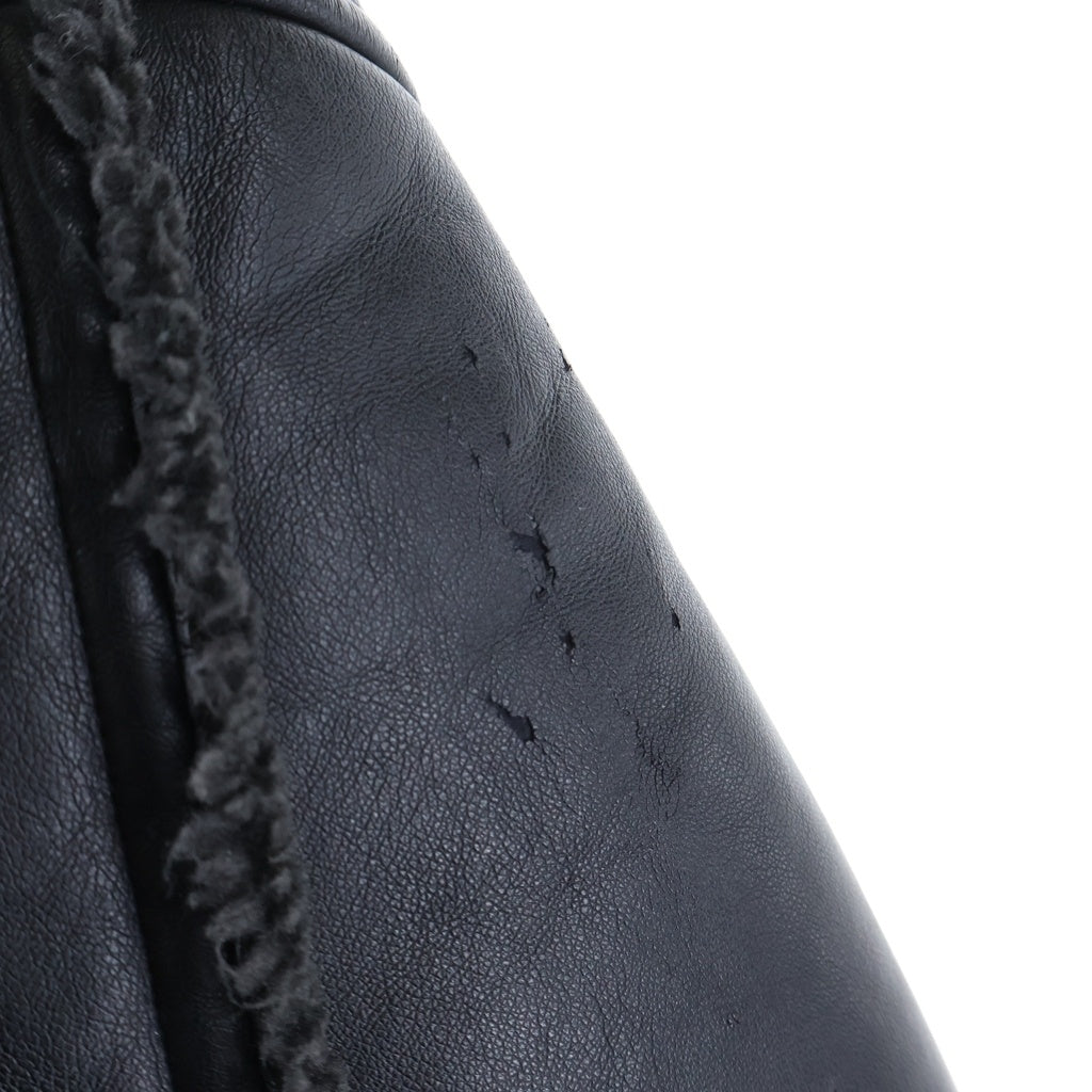 Maison Martin Margiela(メゾンマルタンマルジェラ) 04AW TECHNICAL SHEARING JAKET テクニカルシアリング ここのえ期 レザームートンジャケット ブラック