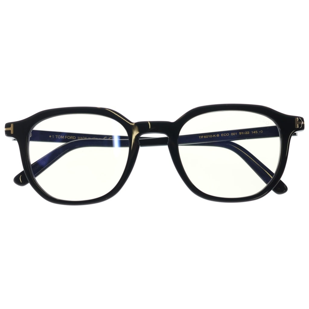 TOM FORD(トムフォード) TF6010-K-B アジアンフィット ウェリントンフレーム クリアレンズ サングラス メガネ ブラック