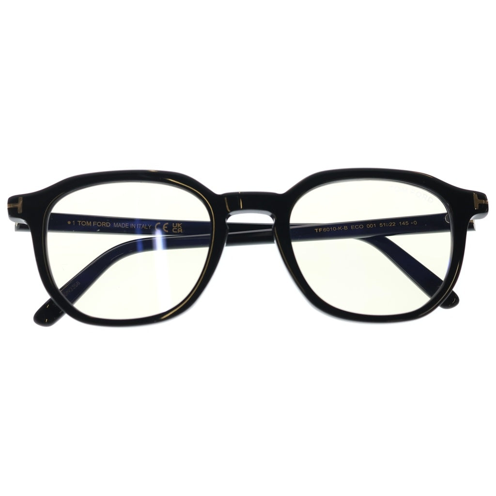 TOM FORD(トムフォード) TF6010-K-B アジアンフィット ウェリントンフレーム クリアレンズ サングラス メガネ ブラック
