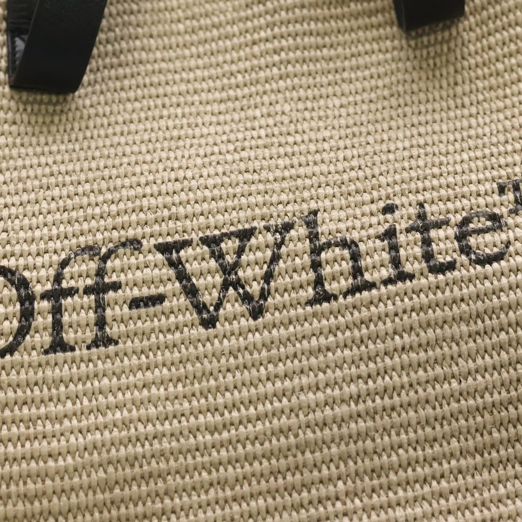 OFF-WHITE(オフホワイト) 20AW Commercial Tote Bag コマーシャル ストロー ロゴプリント ハンド トートバッグ ベージュ OWNA094S20FAB0016110 レディース