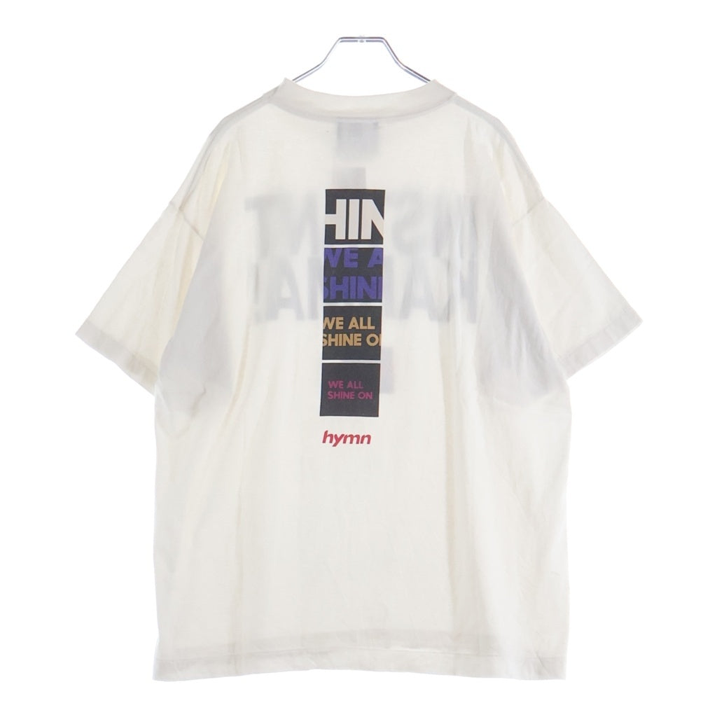 SAINT MICHAEL(セントマイケル) 26SS JL_SS T-SHIRT INSTANT KARMA ジョンレノン インスタントカルマ 両面プリントTシャツ 半袖クルーネックカットソー ホワイト SM-MK8-0000-C26