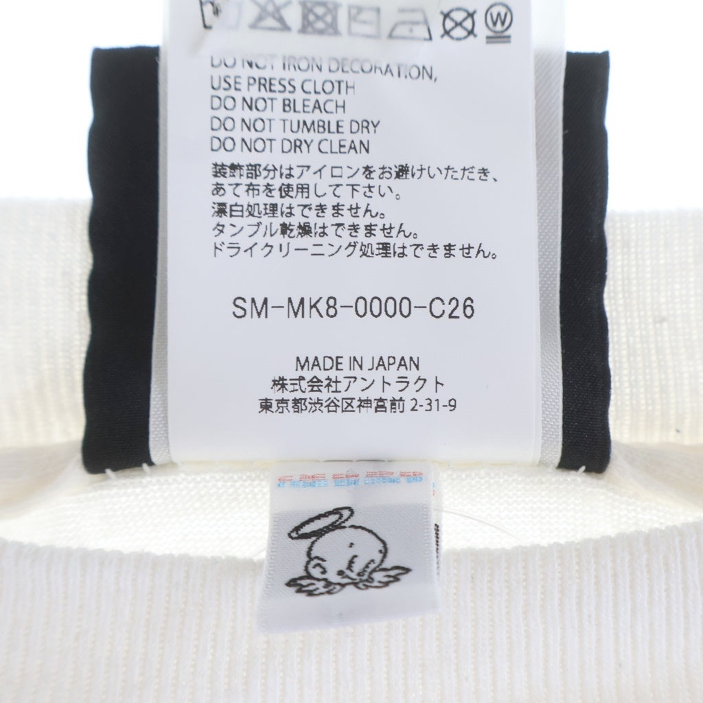 SAINT MICHAEL(セントマイケル) 26SS JL_SS T-SHIRT INSTANT KARMA ジョンレノン インスタントカルマ 両面プリントTシャツ 半袖クルーネックカットソー ホワイト SM-MK8-0000-C26
