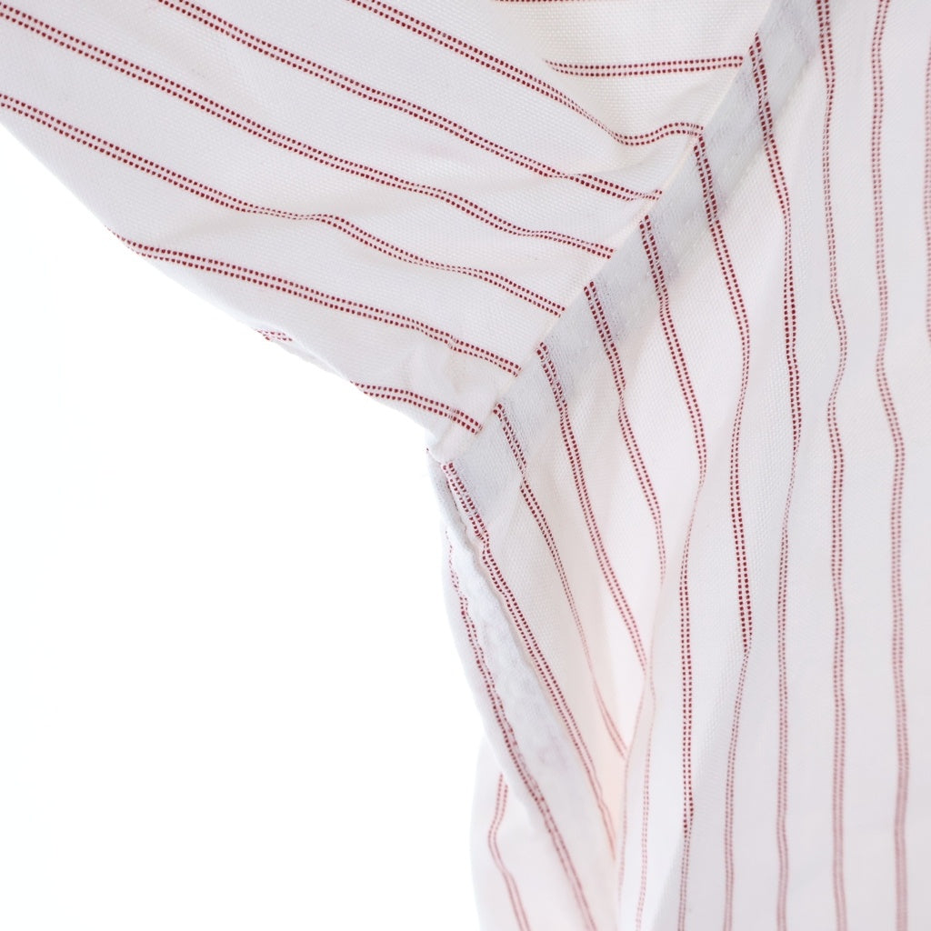 STUSSY(ステューシー) OXFORD LS SHIRT ストライプ柄 オックスフォード 長袖ボタンシャツ ホワイト/レッド 1110364