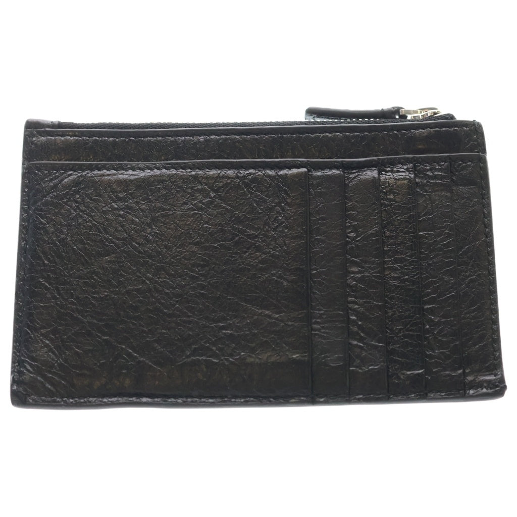 BALENCIAGA(バレンシアガ) 24SS CASH DIY METALディーアイワイメタル ロゴプリント カーフレザーカードケース コインケース ブラック 640535 2AAW3