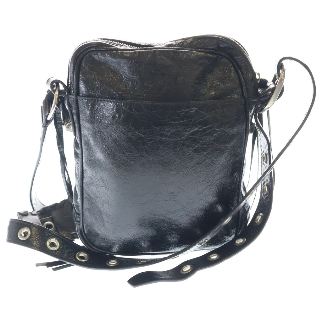 BALENCIAGA(バレンシアガ) LE CAGOLE ル カゴール アリーナラムスキン クロスボディバッグ レザーショルダーバッグ ブラック 719065