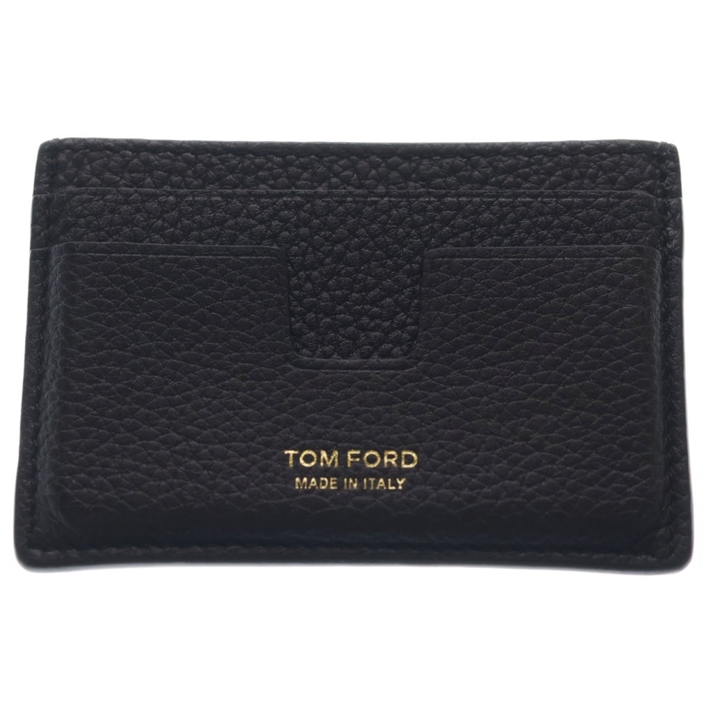 TOM FORD(トムフォード) T LINE カーフスキン レザーカードホルダー カードケース 名刺入れ ブラウン 122Y0232 LCL158S