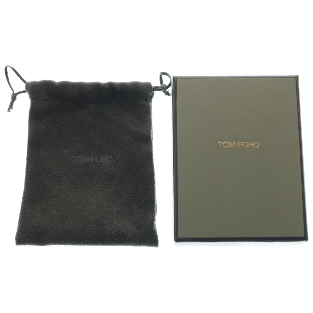 TOM FORD(トムフォード) T LINE カーフスキン レザーカードホルダー カードケース 名刺入れ ブラウン 122Y0232 LCL158S
