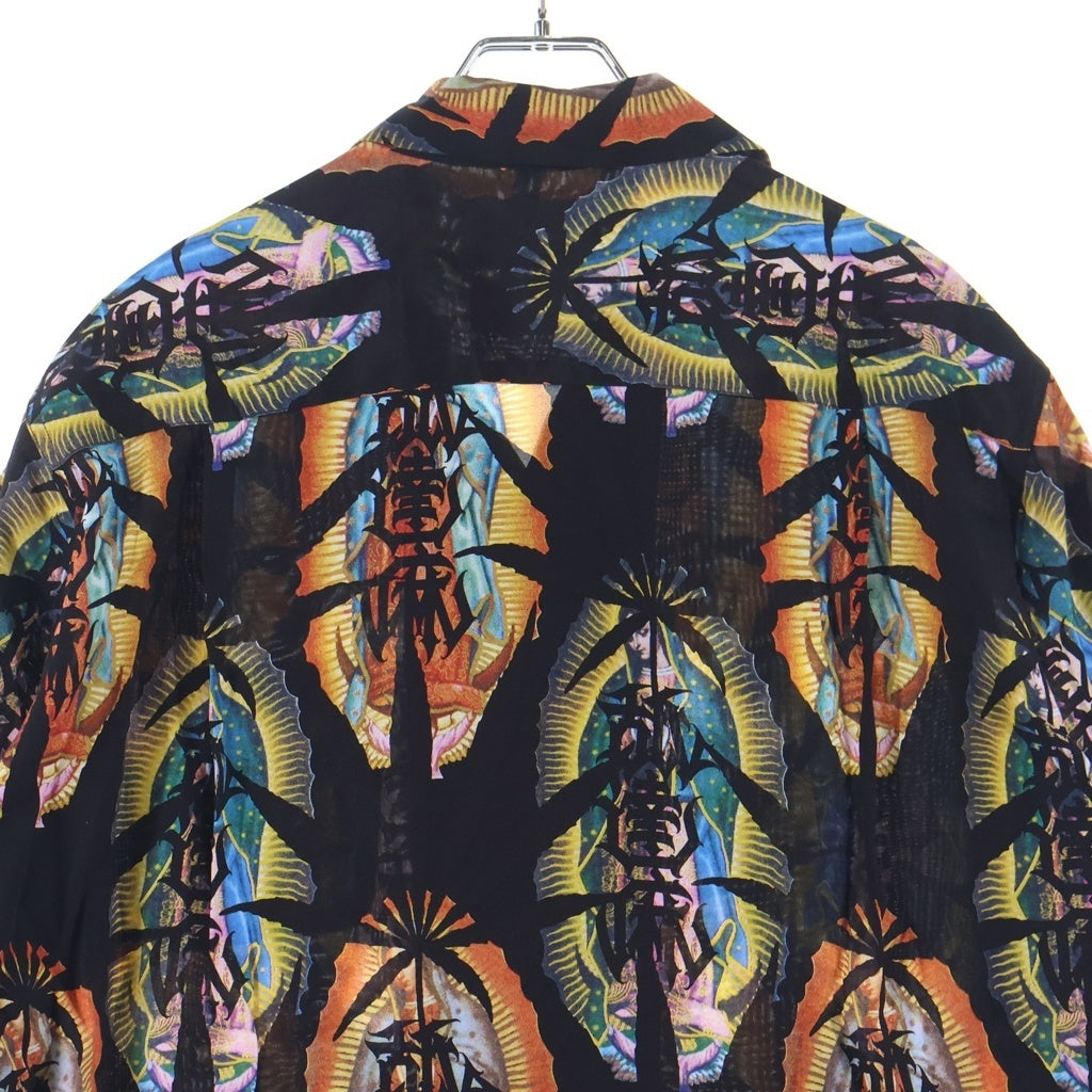WACKO MARIA(ワコマリア) 21SS ×BUDSPOOL HAWAIIAN SHIRT バッズプール 舐達磨 木目ボタン ハワイアン半袖シャツ ブラック