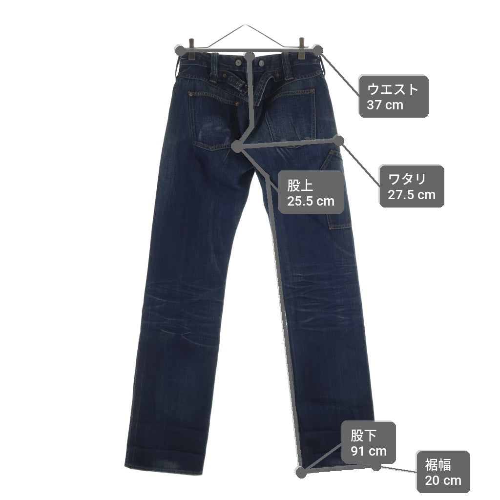 RRL(ダブルアールエル) BUCKLE BACK DENIM PANT USA製 サスペンダーボタン付き バックルバック デニムパンツ ジーンズ インディゴ