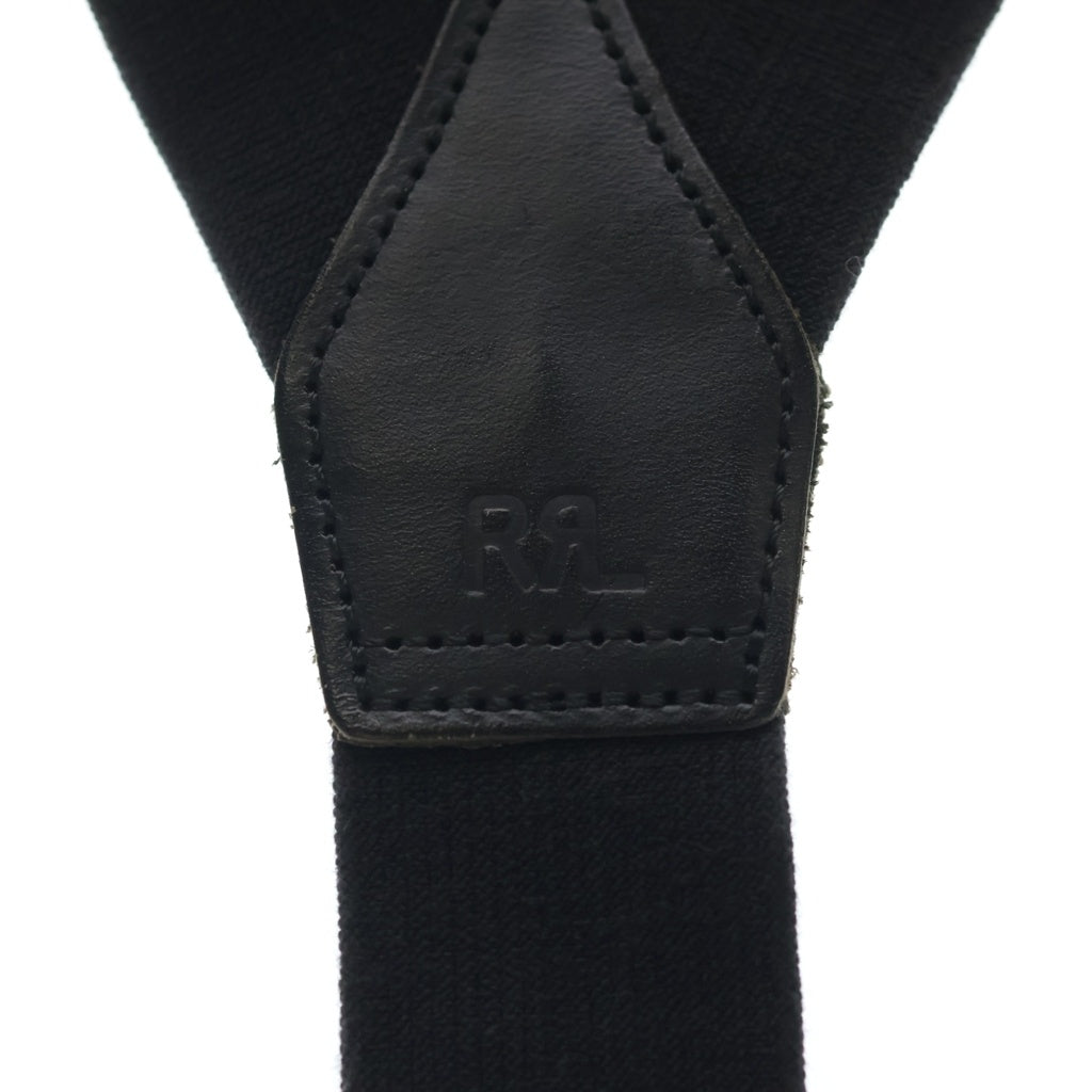 RRL(ダブルアールエル) SOLID BRASS SUSPENDER ストレッチ加工 ソリッドブラス サスペンダー ブラック