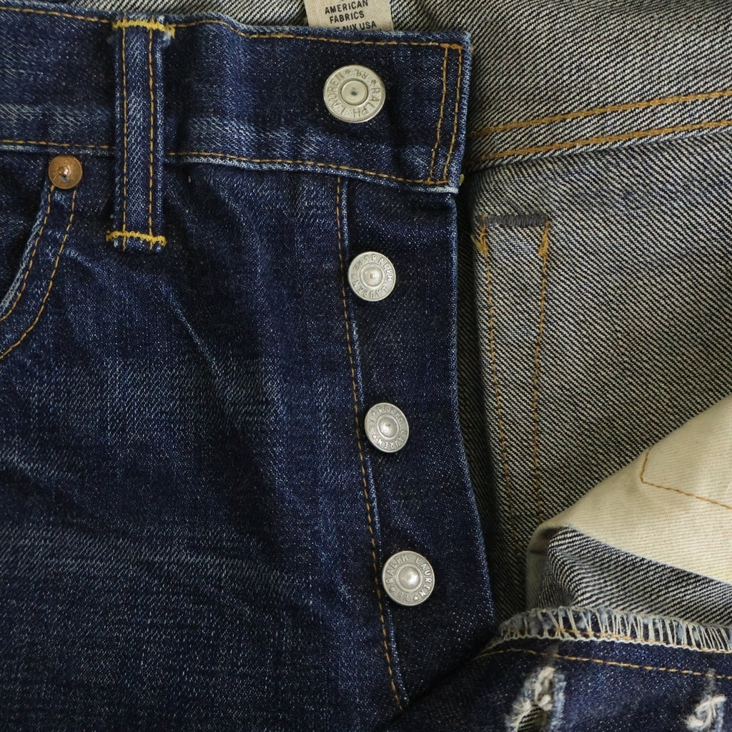 RRL(ダブルアールエル) SLIM STRAIGHT HELM WASH DENIM USA製 スリムストレート デニムパンツ ジーンズ インディゴ R144RB02