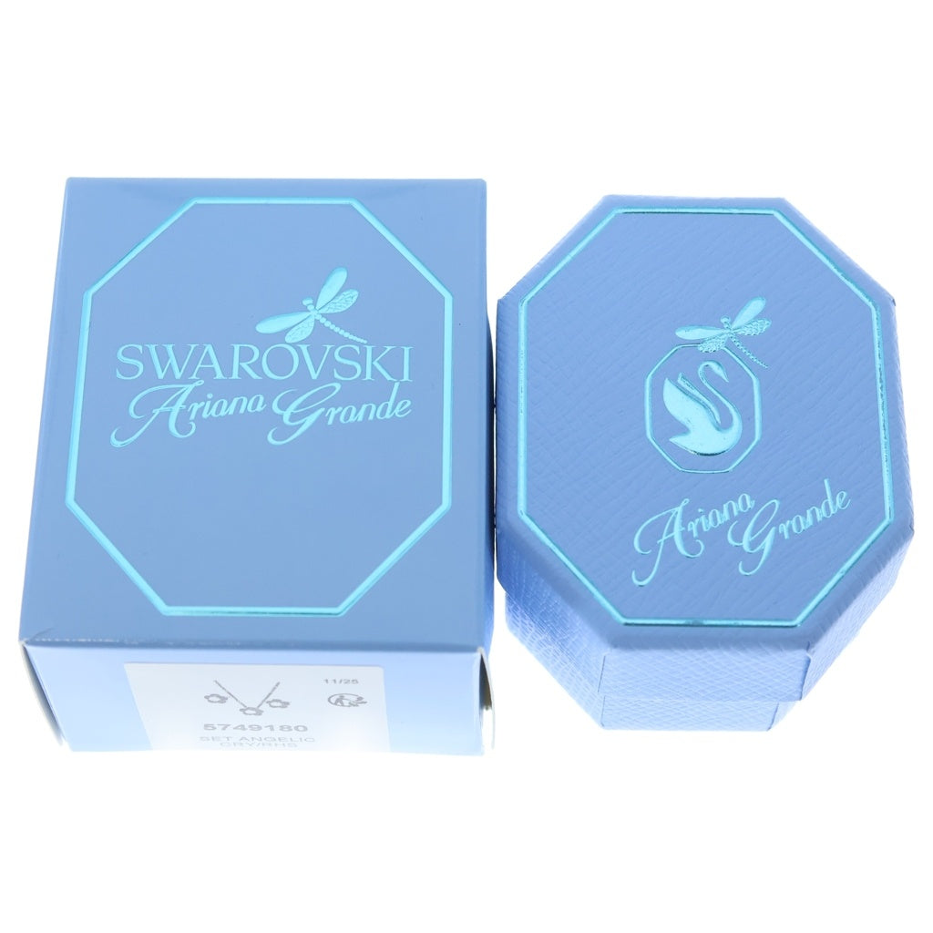SWAROVSKI(スワロフスキー) ×ARIANA GRANDE セット クリスタルパール ラウンドカット フラワー ロジウムプレーティング ネックレス ピアス シルバー/ホワイト 5749180 レディース