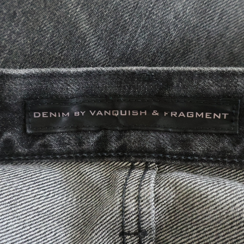 DENIM BY VANQUISH & FRAGMENT(デニムバイヴァンキッシュアンドフラグメント) FIVE YEARS WASH WIDE STRAIGHT DENIM PANTS 日本製 ウォッシュ ワイド ストレート デニムパンツ ブラック VFP1060