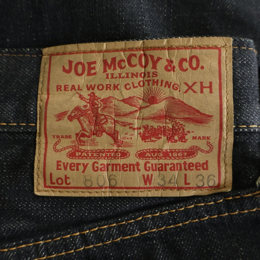 JOE McCOY(ジョーマッコイ) LOT806 STRAIGHT DENIM PANTS ロット806 セルビッチ ボタンフライ ストレートデニム ジーンズ ブラック