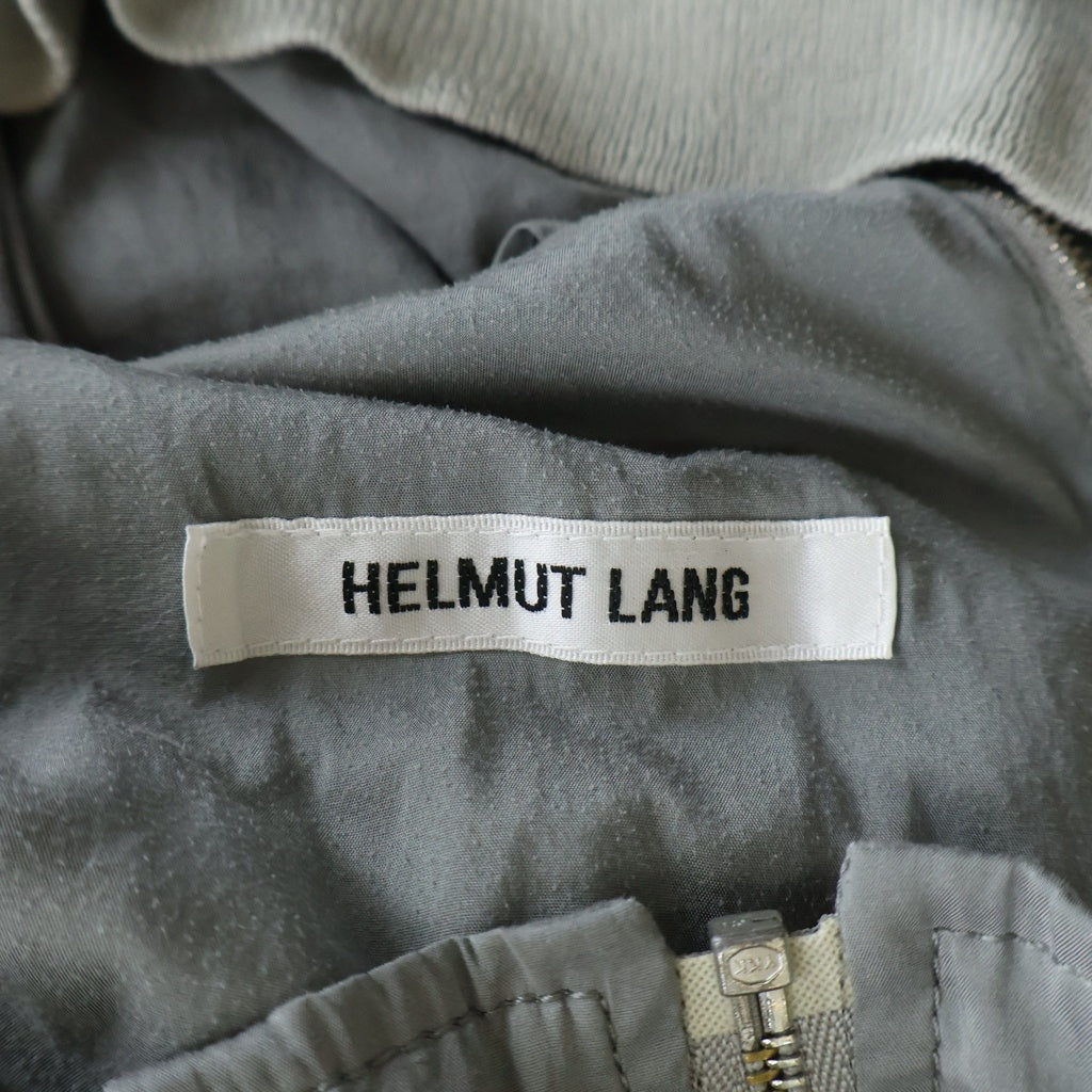 HELMUT LANG(ヘルムートラング) ポリエステル シアー フルジップアップ 半袖シャツ グレー 17-1204131