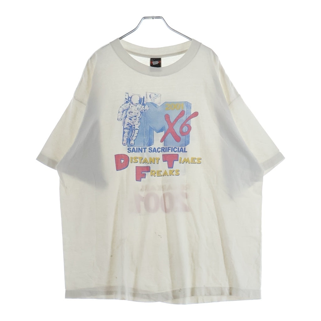SAINT MICHAEL(セントマイケル) ×SEAN WOTHERSPOON ASTRO SW SS TEE ショーンウェザースプーン アストロ ヴィンテージ加工クルーネック半袖Tシャツ カットソー ホワイト SM-HR8-0000-C21