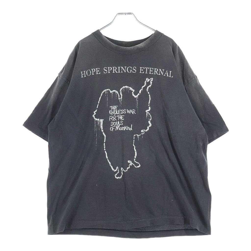 SAINT MICHAEL(セントマイケル) SS TEE HOPE SPRING ホープスプリング ヴィンテージ加工 クルーネック半袖Tシャツ カットソー グレー SM-HR8-0000-006