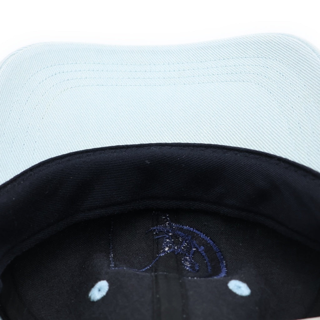 SAINT MICHAEL(セントマイケル) 6PANNEL LACERATING CAP 6パネル キャップ 刺繍デザイン ブルー SM-HR8-0000-078