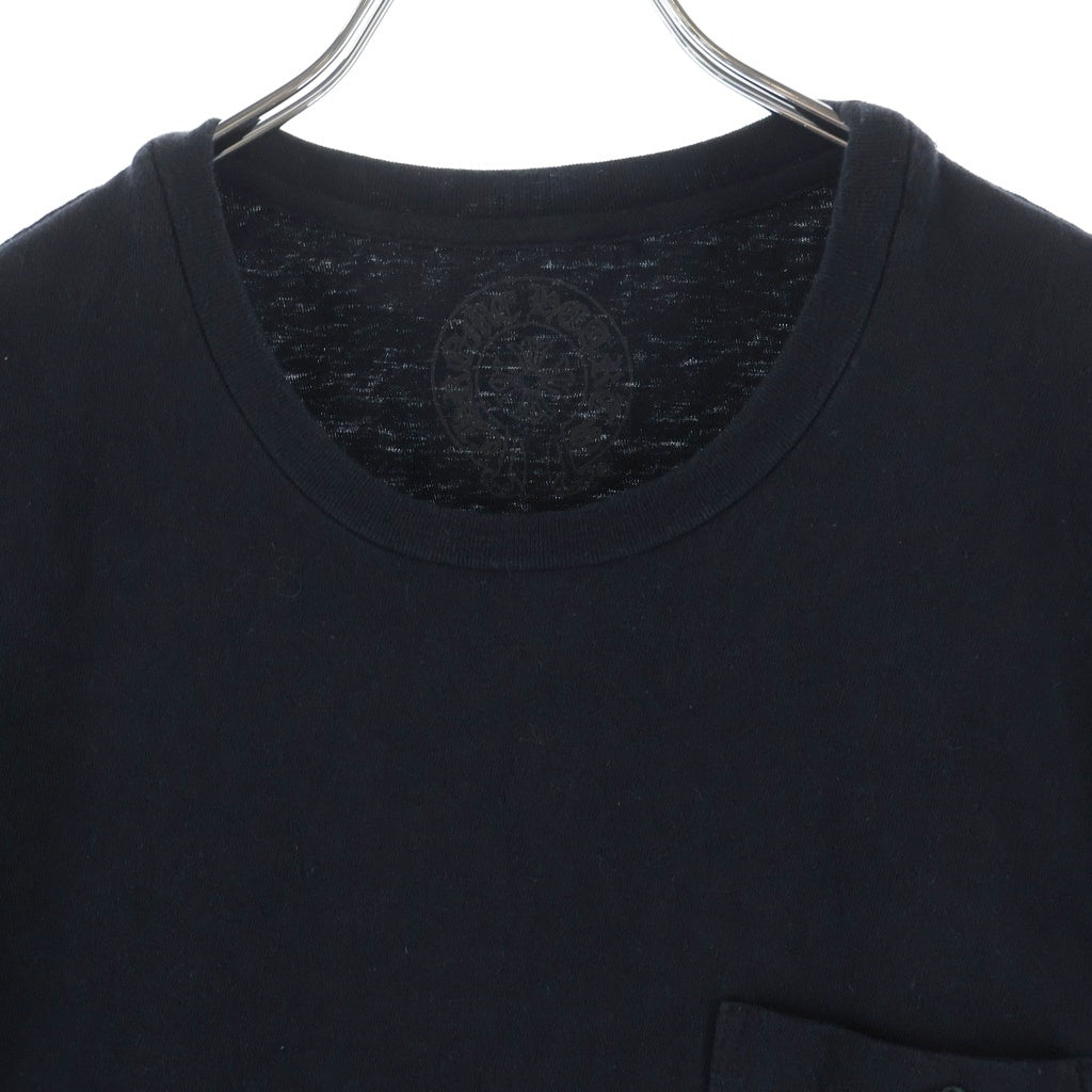 CHROME HEARTS(クロムハーツ) OLD CROSS PATCH POCKET TEE クロスパッチ ポケット付き クルーネック半袖Tシャツ ブラック