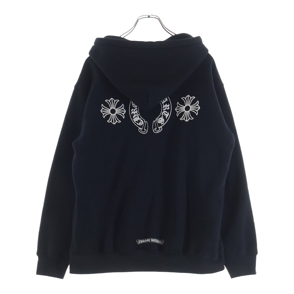 CHROME HEARTS(クロムハーツ) OLD HORSESHOE CH PLUS Zip Up Hoodie FUCK YOU ホースシュー CHプラス ファックユー ダガージップアップパーカー フーディ 裏地サーマル ブラック