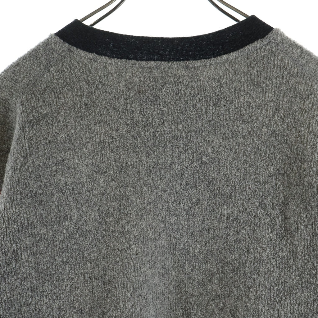 SUNSEA(サンシー) 23AW PILE SWEATSHIRT パイル パッチワーク スウェットシャツ トレーナー グレー SUNSEA2810