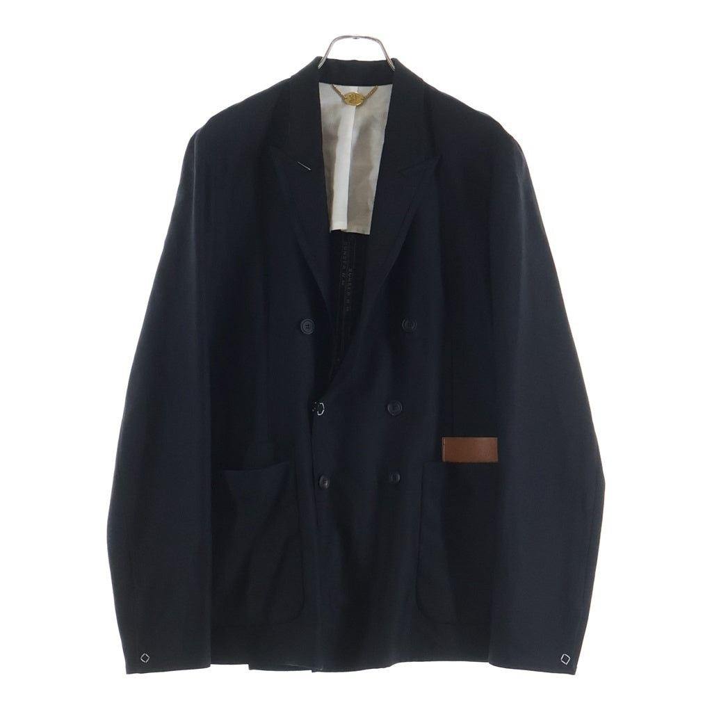 SUNSEA(サンシー) 21AW DOUBLE BREASTED JACKET ダブルブレステッド テーラードジャケット ブラック 21A32