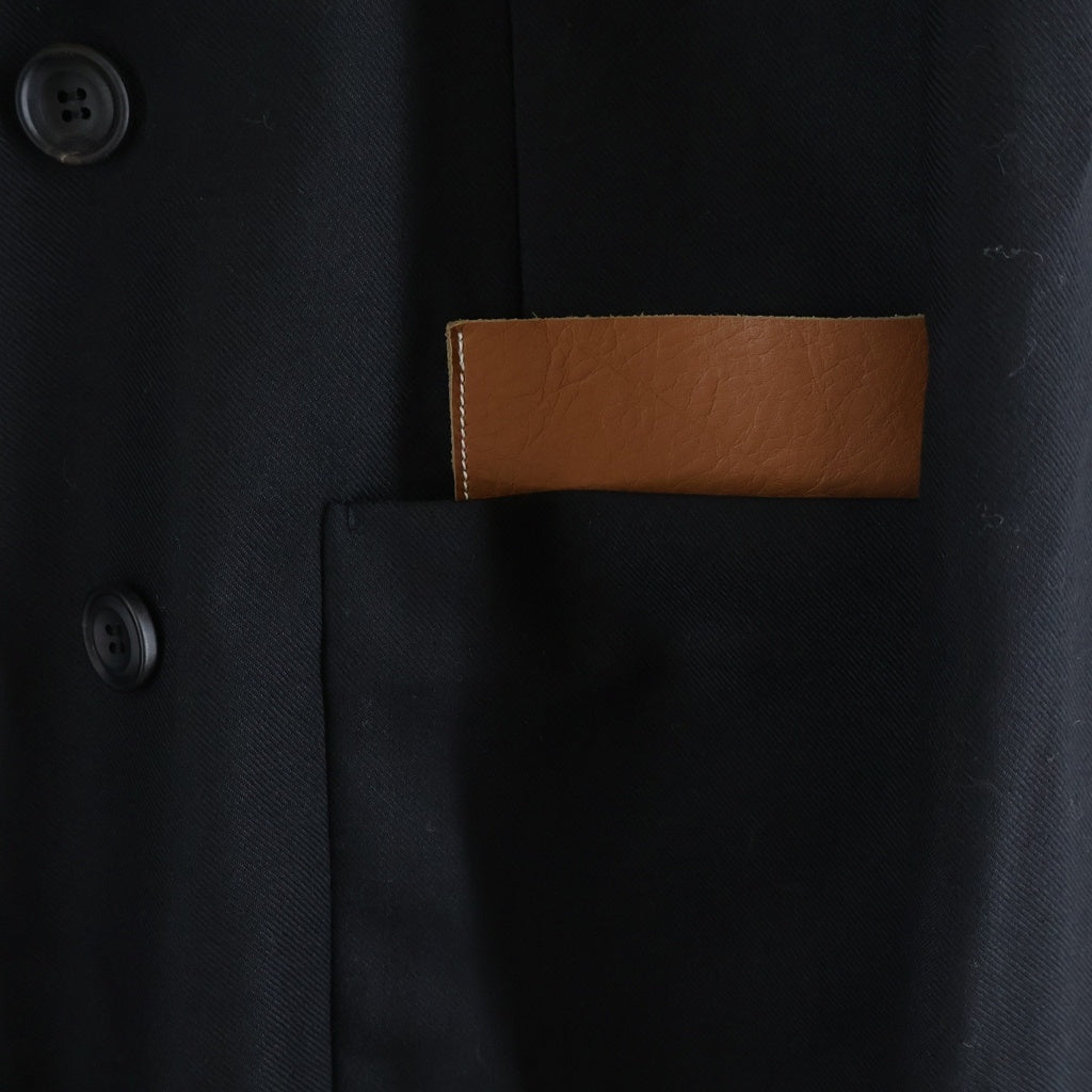 SUNSEA(サンシー) 21AW DOUBLE BREASTED JACKET ダブルブレステッド テーラードジャケット ブラック 21A32