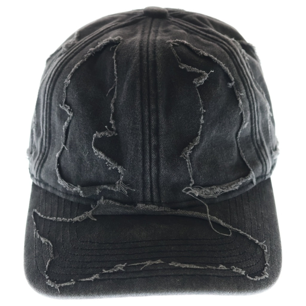 VETEMENTS(ヴェトモン) 24SS Destroyed Cap デストロイ加工 6パネルキャップ 帽子 グレー UE64CA210B