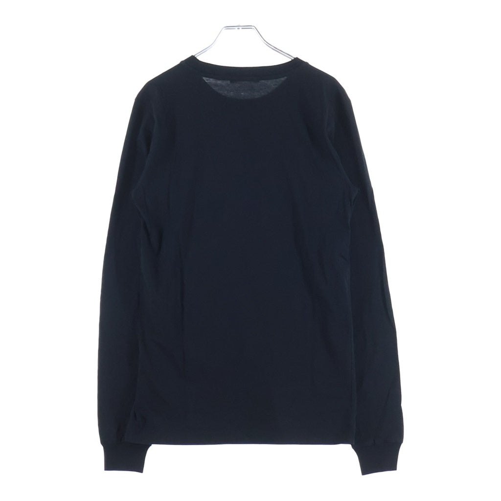 MARNI(マルニ) 24AW ORGANIC COTTON JERSEY PAINT LOGO L/S TEE オーガニック コットン ロゴガッシュプリント 長袖Tシャツ カットソー ブラック THJE0294P1