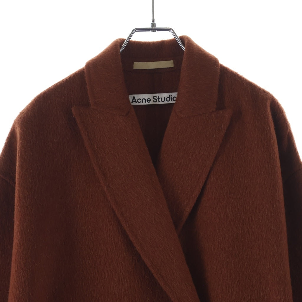 Acne Studios(アクネ ストゥディオズ) OWANNE DOUBLE オワンヌ ウール 4B ダブル ベルテッド ロングコート ジャケット オレンジ A90312