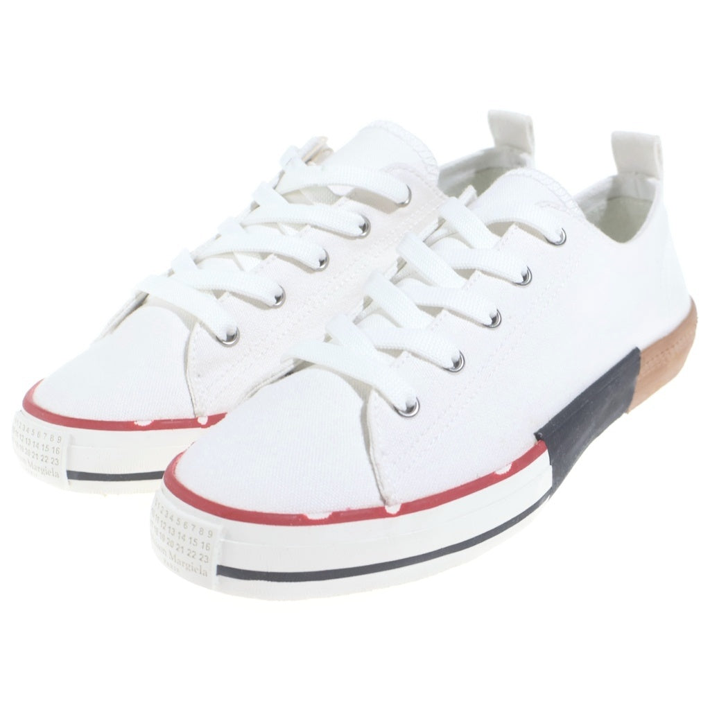 Maison Martin Margiela(メゾンマルタンマルジェラ) 21SS キャンバス ユーズド加工 ローカットスニーカー レディース ホワイト S39WS0092