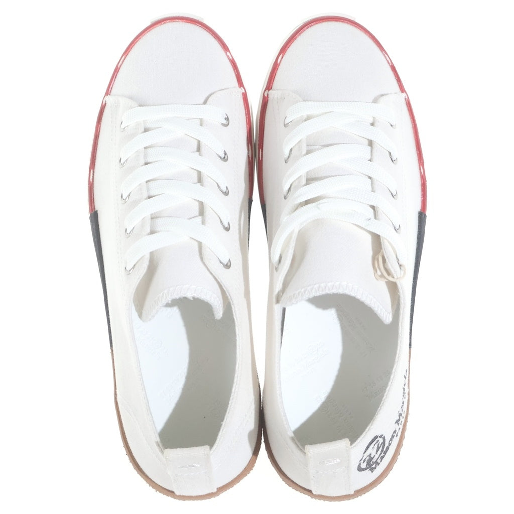 Maison Martin Margiela(メゾンマルタンマルジェラ) 21SS キャンバス ユーズド加工 ローカットスニーカー レディース ホワイト S39WS0092