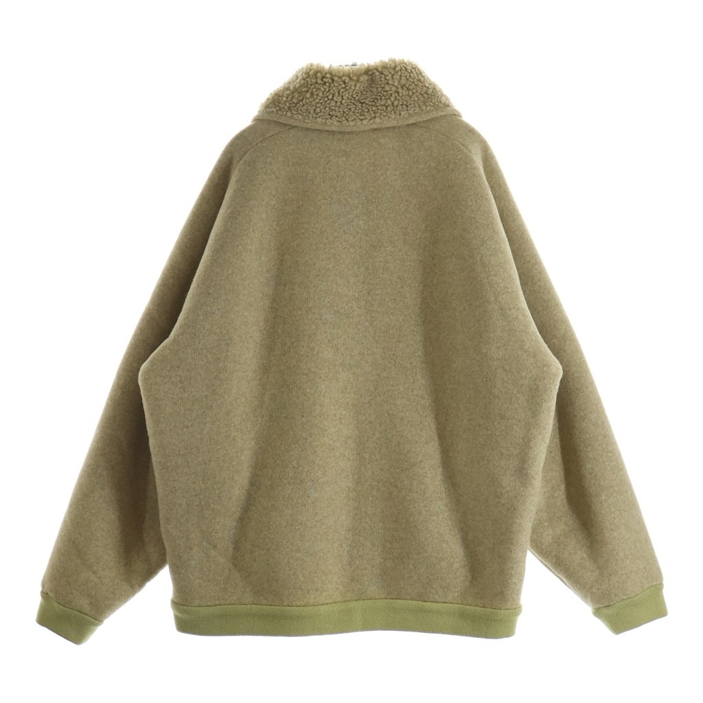 miumiu(ミュウミュウ) 25AW COTTON FLEECE ZIPPER BLOUSON JACKET コットンフリース ジッパーブルゾンジャケット レディース ベージュ ML1369