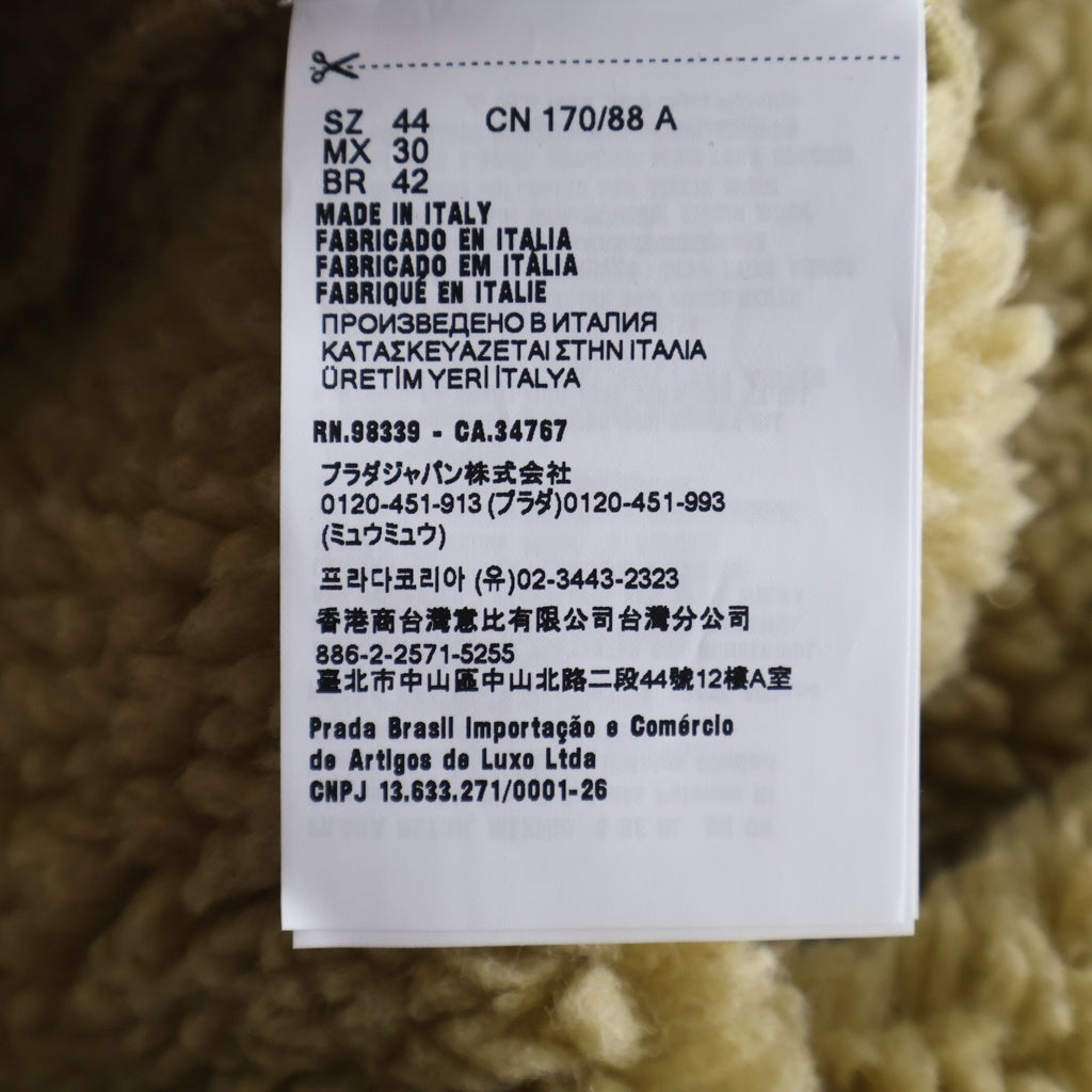 miumiu(ミュウミュウ) 25AW COTTON FLEECE ZIPPER BLOUSON JACKET コットンフリース ジッパーブルゾンジャケット レディース ベージュ ML1369