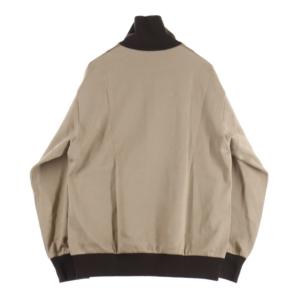 miumiu(ミュウミュウ) 25AW JERJEY ZIPPER SWEATSHIRT ジャージー スタンドカラー ジップアップスウェットジャケット ブラウン MJL980
