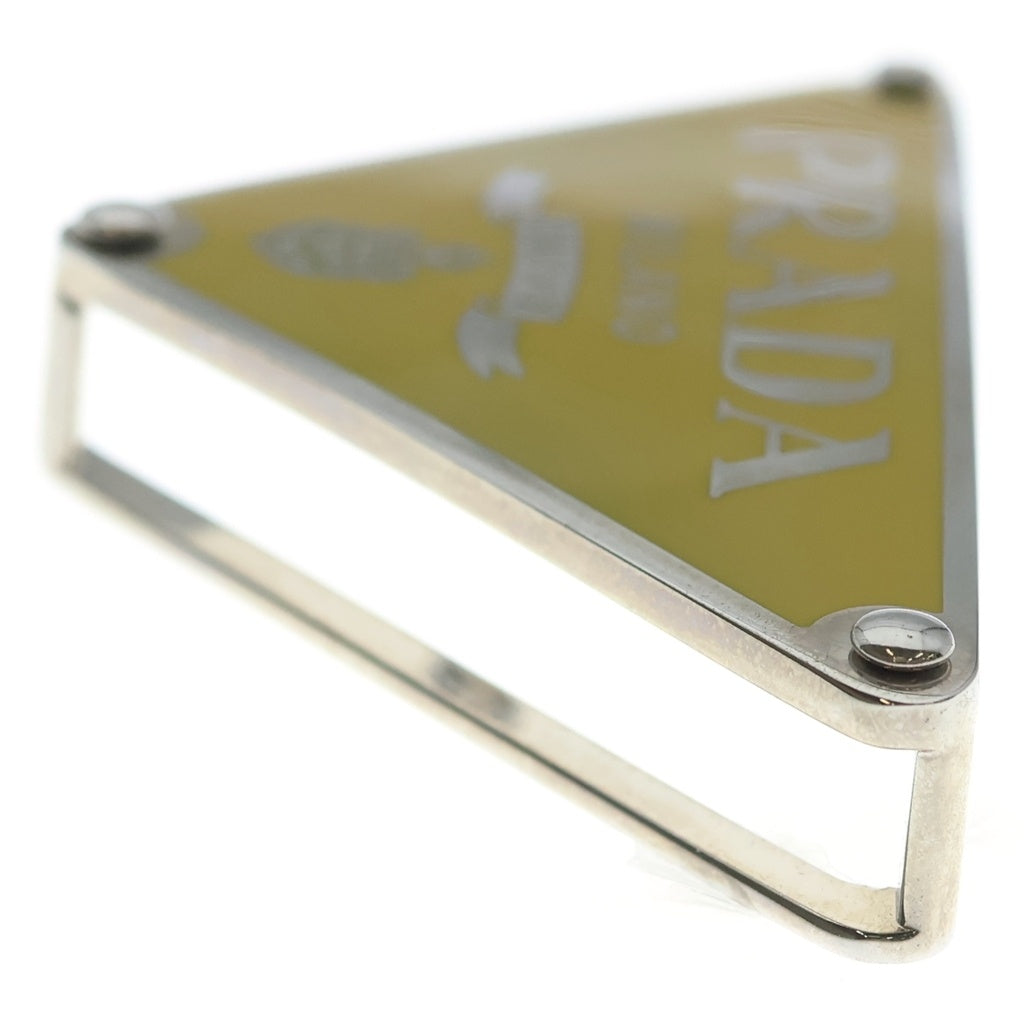 PRADA(プラダ) TRIANGLE LOGO METAL BELT BUCKLE トライアングルロゴ メタルベルトバックル イエロー 2CF014 レディース