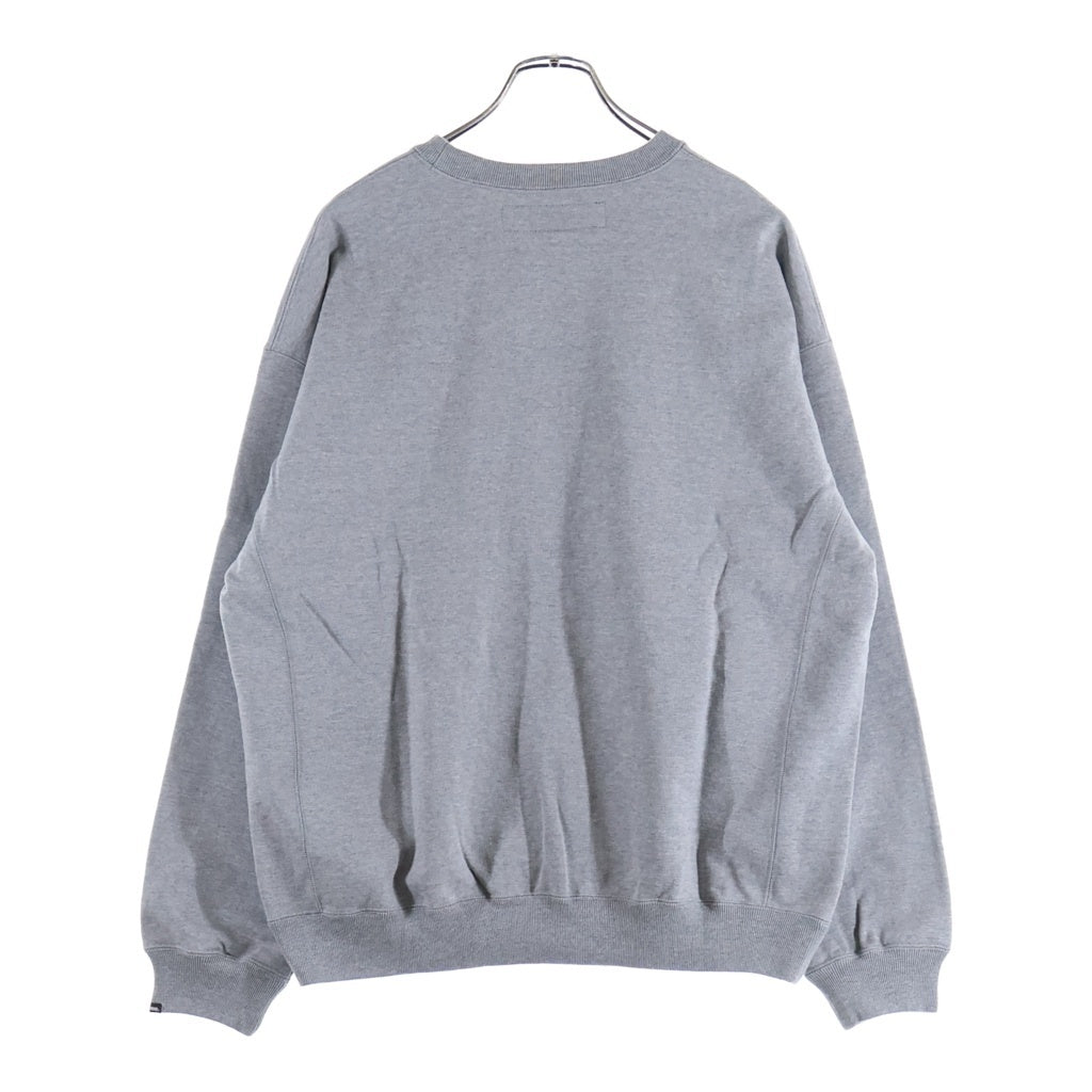 NEIGHBORHOOD(ネイバーフッド) 25AW CLASSIC SWEAT SHIRT LS クラシック フロントロゴプリント クルーネックスウェットトレーナー グレー 252UWNH-CSM01