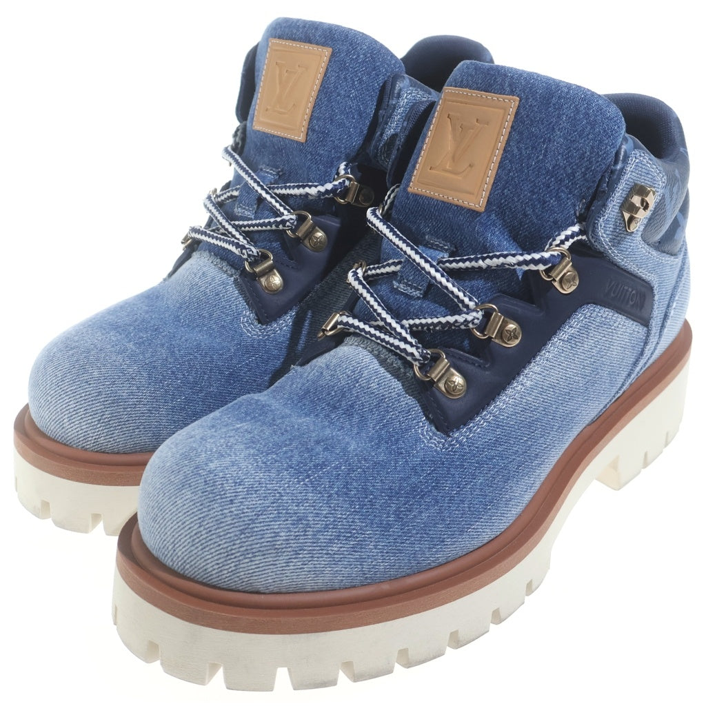 LOUIS VUITTON(ルイヴィトン) 26SS LV REMIX ANKLE BOOT リミックス デニム地 アンクルワークブーツ インディゴ 1AIZHU