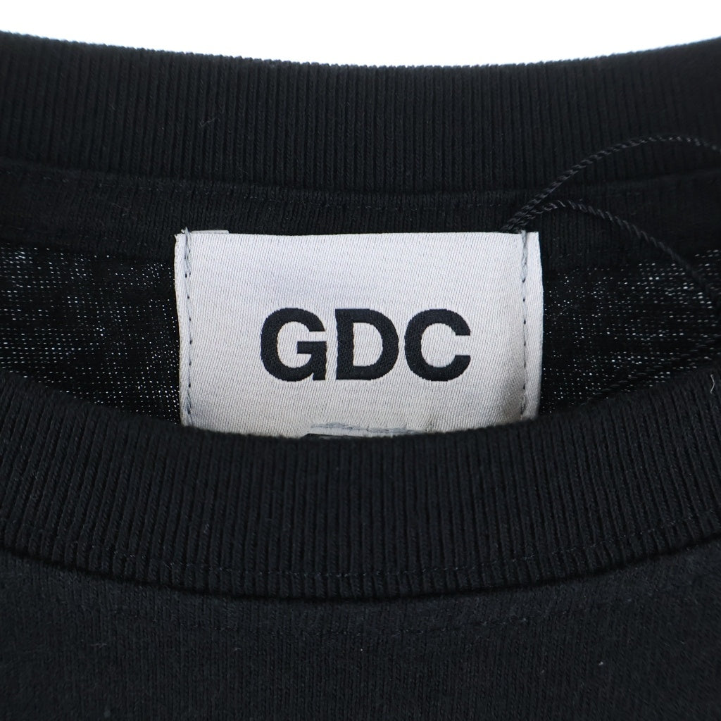 GDC(ジーディーシー) 25SS KINSKI T-SHIRT キンスキー フロントプリントTシャツ 半袖クルーネックカットソー ブラック GD0011