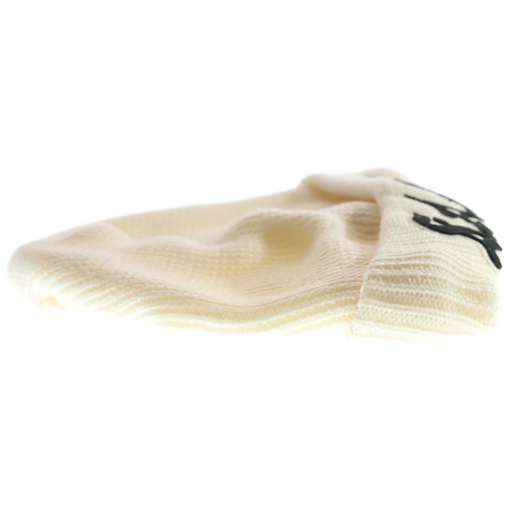 SAINT MICHAEL(セントマイケル) 26SS KNIT CAP エンブロイダリーロゴデザイン ニットキャップ ビーニー 帽子 ホワイト SM-YS1-0000-081