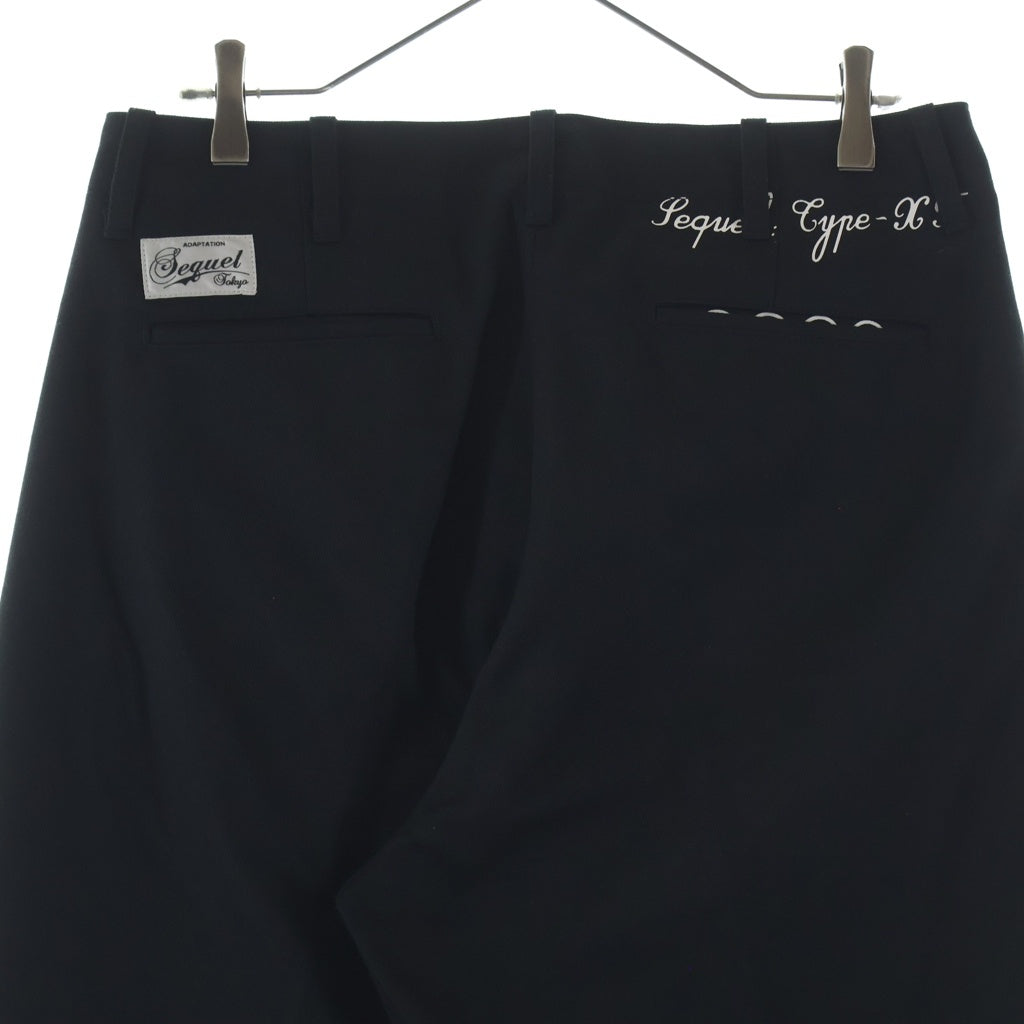 SEQUEL(シークエル) CHINO PANTS TYPE-F ジップフライ チノ ワークパンツ ブラック