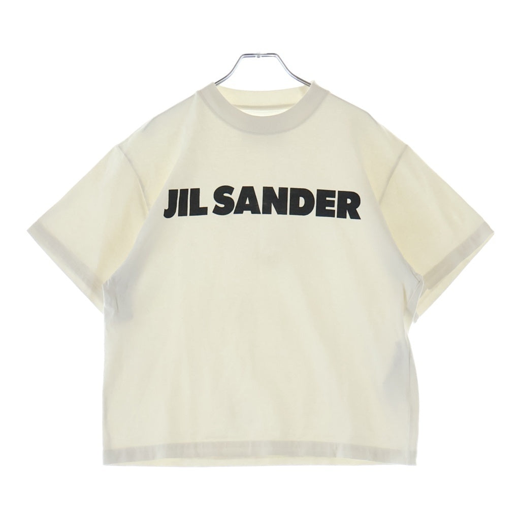 JIL SANDER(ジルサンダー) ロゴプリント クルーネックTシャツ 半袖 カットソー レディース ホワイト JSPS707050 WS248708