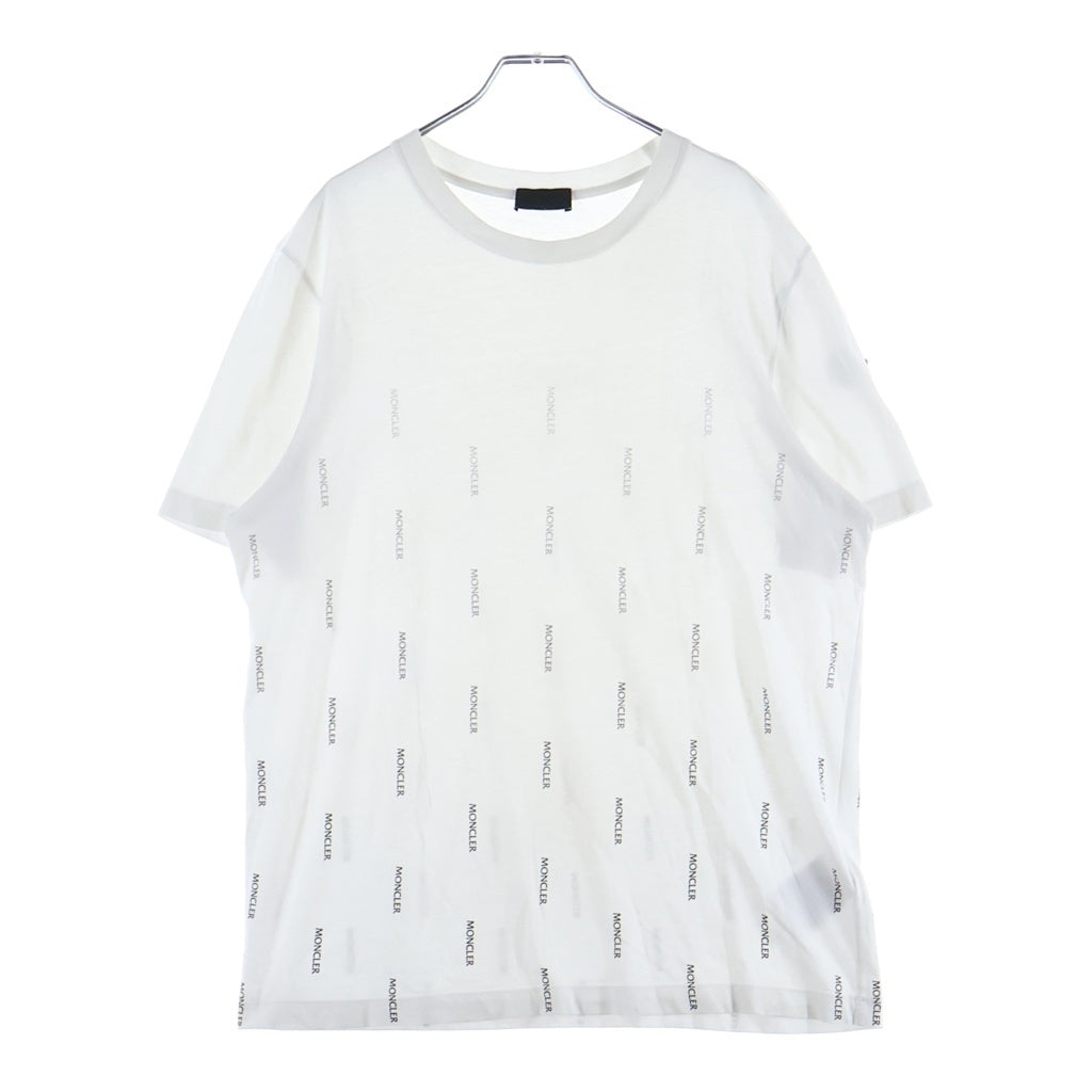 MONCLER(モンクレール) 21SS MAGLIA T-SHIRT マグリア グラデーション ロゴワッペン プリント クルーネック 半袖Tシャツ カットソー ホワイト G10918C7B110 829H8