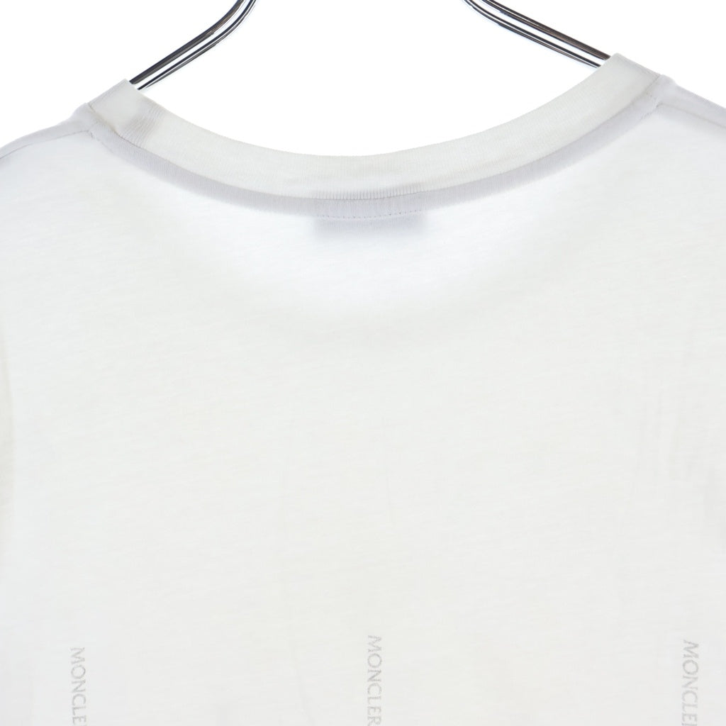 MONCLER(モンクレール) 21SS MAGLIA T-SHIRT マグリア グラデーション ロゴワッペン プリント クルーネック 半袖Tシャツ カットソー ホワイト G10918C7B110 829H8