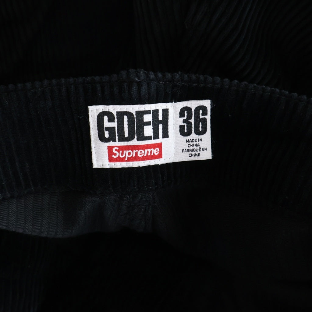 SUPREME(シュプリーム) 25SS ×GOODENOUGH Corduroy Military Pant グッドイナフ コーデュロイ ロゴ エンブロイダリー ミリタリーパンツ ブラック 94274A